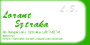 lorant sztraka business card